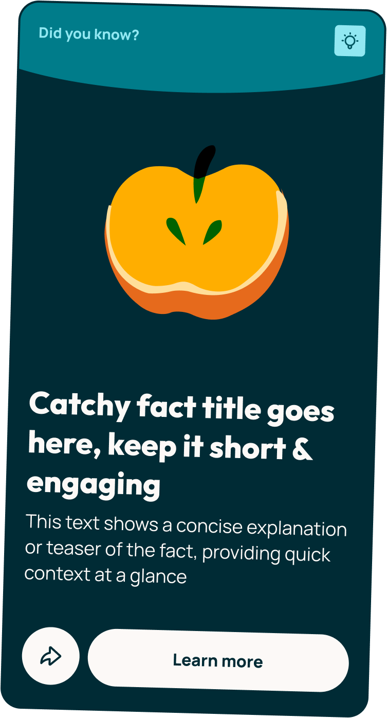 Water.day fact card — apple illustration