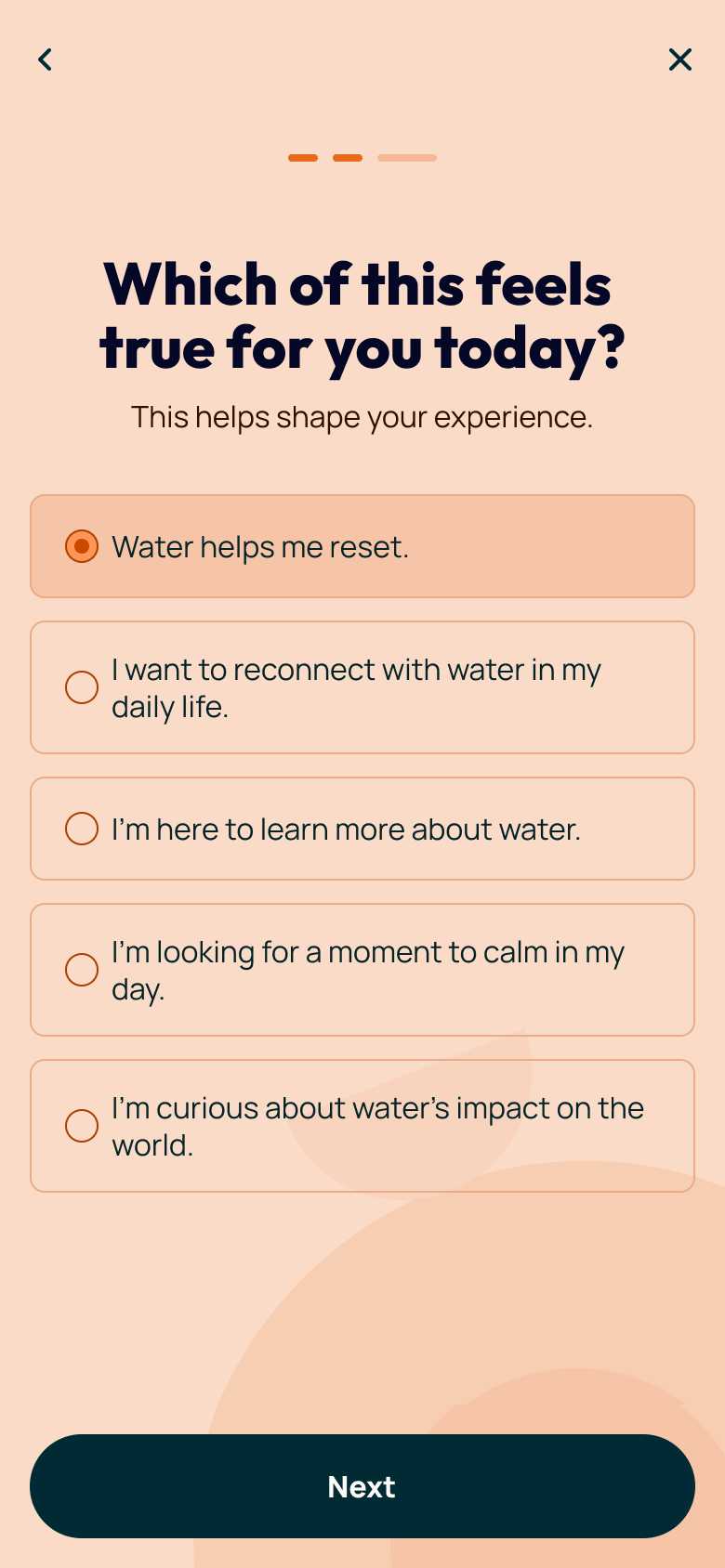 Preference selection — what feels true for you